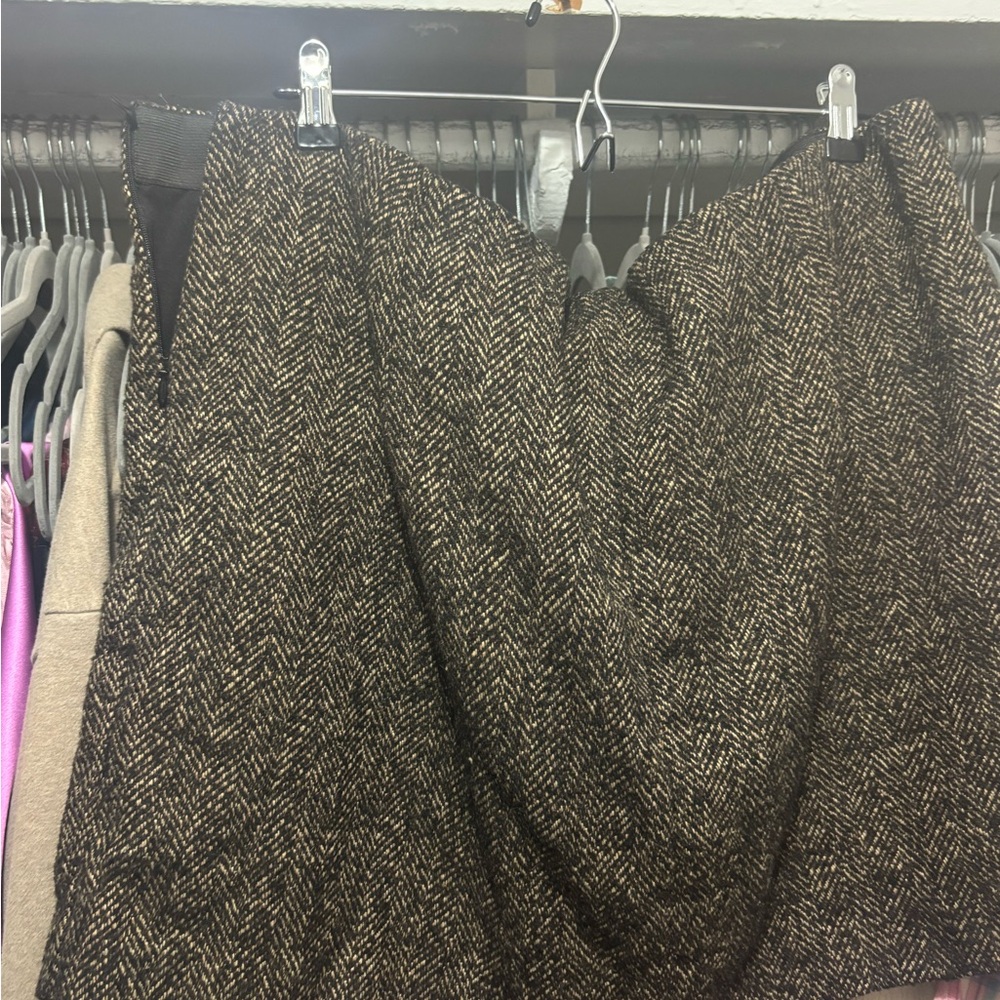H&M Brown and Black Tweed Skirt